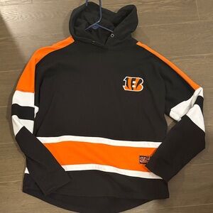 Bengals NFL Black and Orange Hoodie with Team Logo
